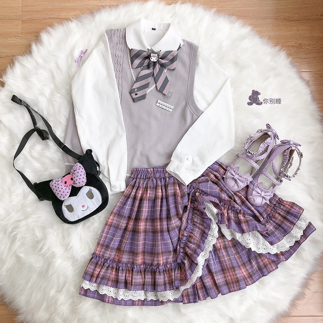 

Japanese Harajuku Girls Sweet Red Plaid High Waist Pleated Skirts Lolita Kawaii Mini Cake Skirts Hot Girl