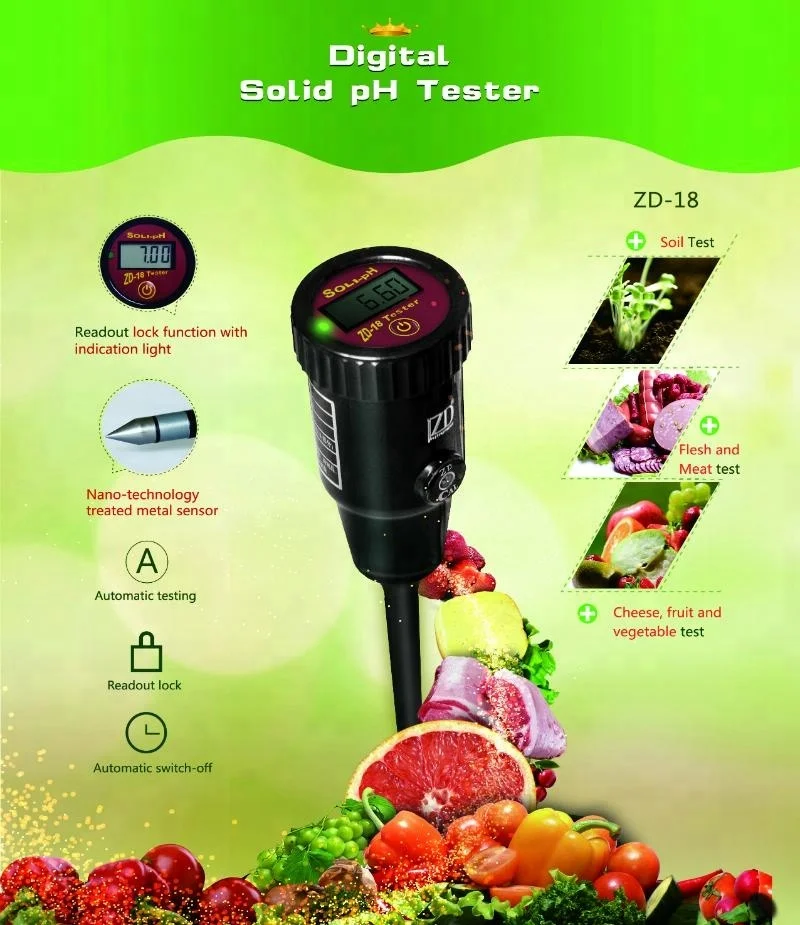 

portable digital soil pH meter sensor tester