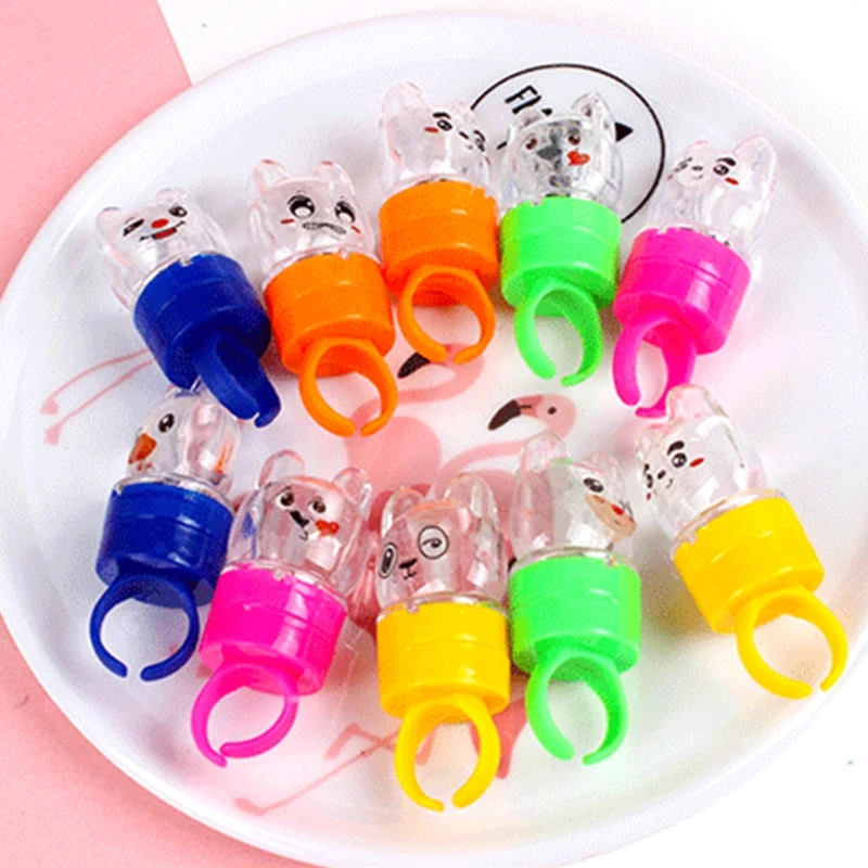 

100 Pcs LED Finger Lights Flashing Light up Atmosphere Lamps Toys Party Favor MOLD