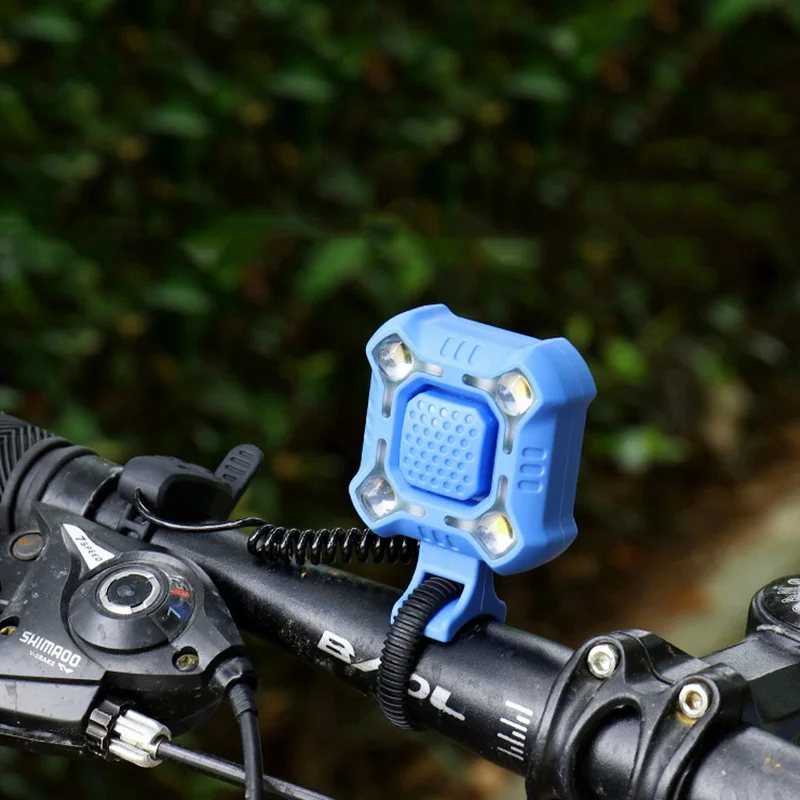 

2 in 1 Bicycle Speaker Bike Light 140db USB Charging Waterproo Mountain Bike Road Bike Front Handle Electronic Speaker Light New