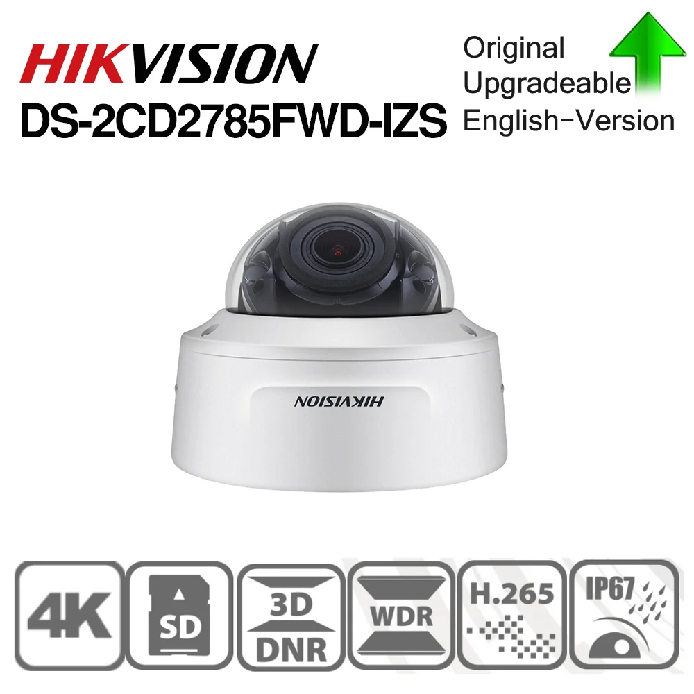 Hikvision оригинальная DS 2CD2785FWD IZS купольная камера 8MP POE CCTV 50 м ИК диапазон IP67 IK10 H.265 + 2 8