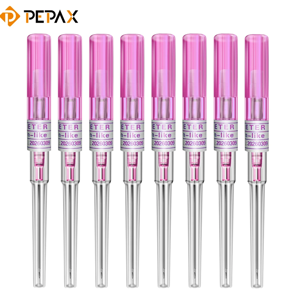 PEPAX 50pcs 20G Gauge Ear Nose Piercing Needles IV Catheter Needles Kit Piercing for Piercing Start Beginner Kits Body Piercing