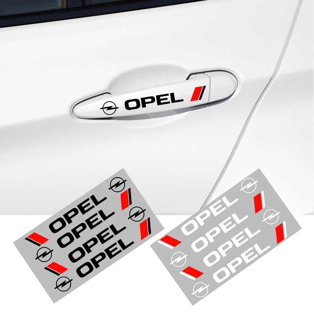 

4Pcs Car Styling Fashion Creative Car Door Handle Decals Design Stickers Vinyls Decals For OPEL ASTRA MOKKA X ZAFIRA CROSSLAND X