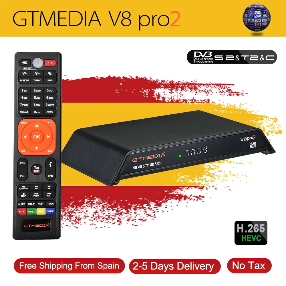 GTmedia V8 Pro 2 приемник DVB T2 S2 C встроенный Wi Fi поддержка спутниковый ТВ HD 1080P Sat