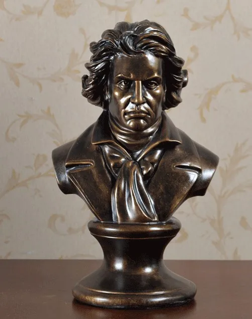 

Creative piano decoration by Beethoven American musicians head figurines mozart chopin Decoration Musician profile picture home