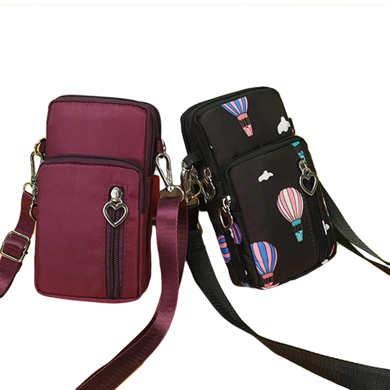 

Women's Mini Shoulder Bag Fashion Handbag Messenger Vintage Lightweight Nylon Purse Solid Zipper Waterproof Crossbody Bag
