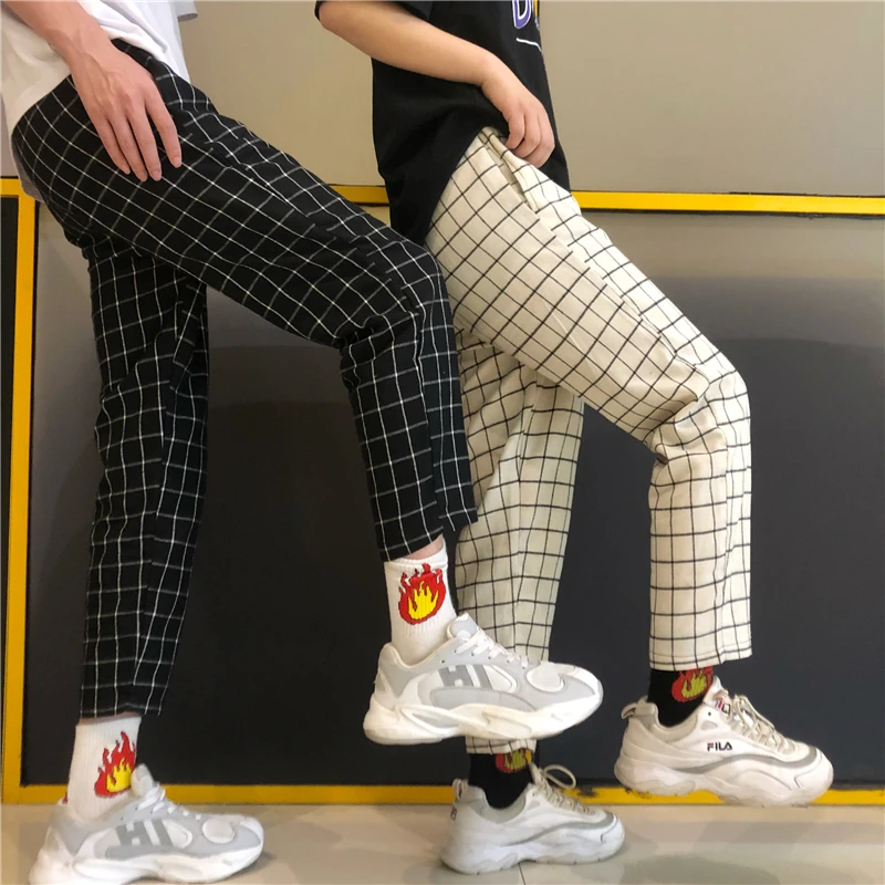 Heydress винтажные лоскутные брюки Харадзюку женские мужские брюки эластичные брюки с высокой талией корейские повседневные Прямые брюки