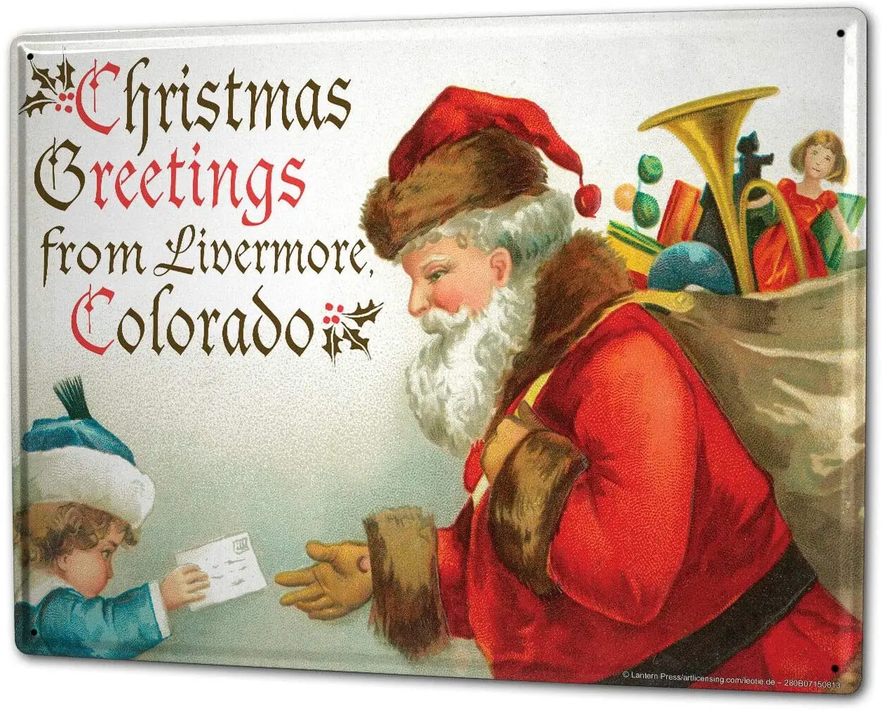 

AMELIA SHARPE Metal Sign Santa Claus Sign 12x8 Inch Decoration Cafe Family Bar Restaurant Retro Tin Sign