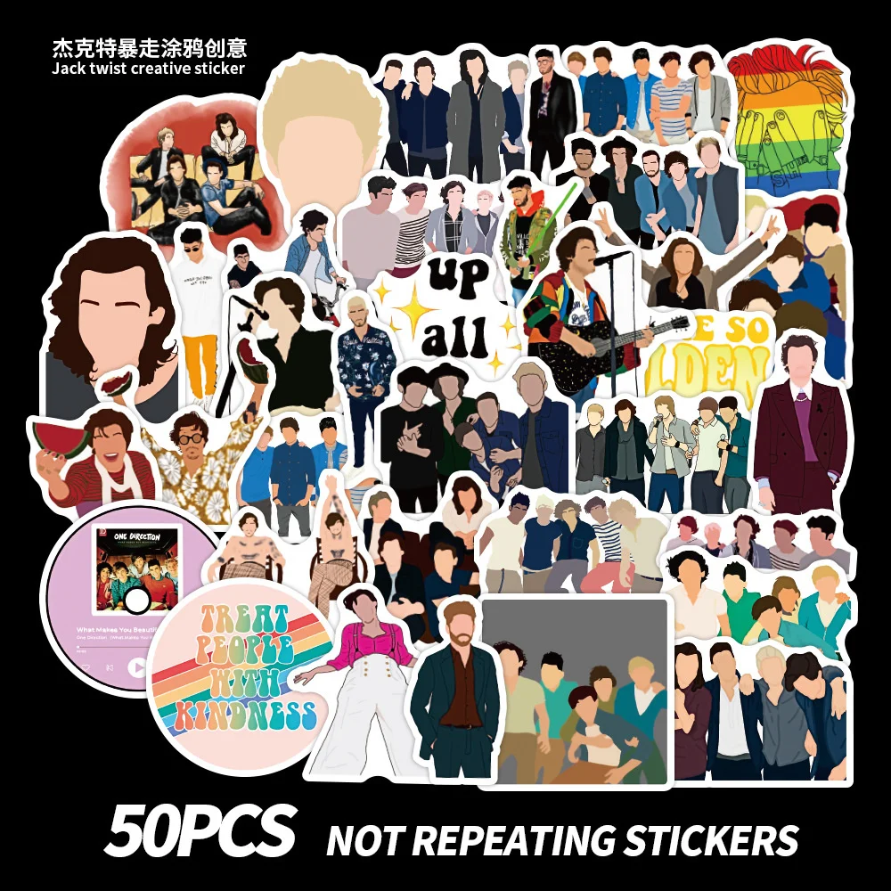 

50pcs British Men's Team One Way Combination Graffiti Luggage Suitcase Car Helmet Computer Water Cup Stickers Cartoon Diy Pop