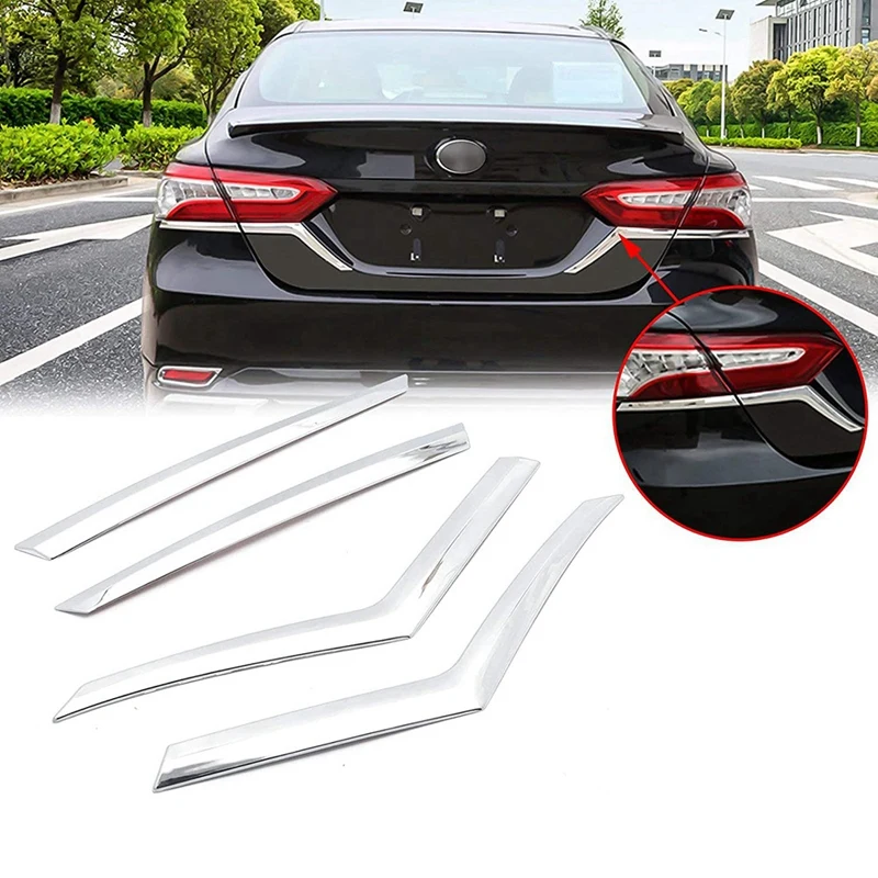 

Chrome Rear Tail Light Eyebrow Cover Trim Strip for Toyota Camry L LE XLE 2017 2018 2019 2020 2021