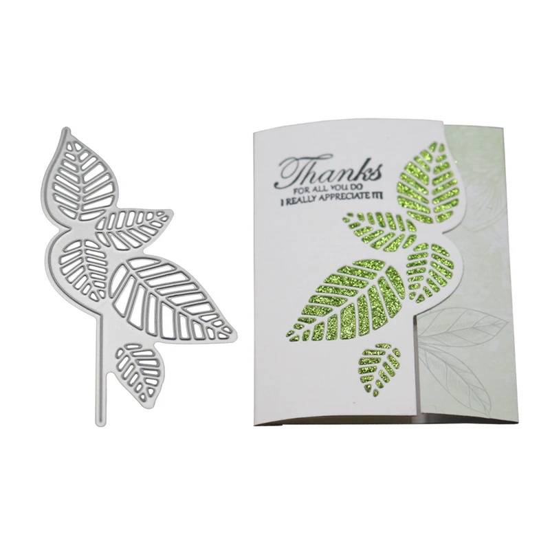 Металлические трафареты для вырезания веток листьев сделай сам скрапбук карта