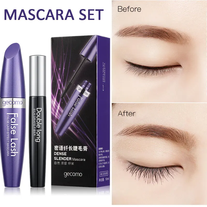 2 шт. 4D волоконная кисть для туши Водонепроницаемая прививка косметика удлинения