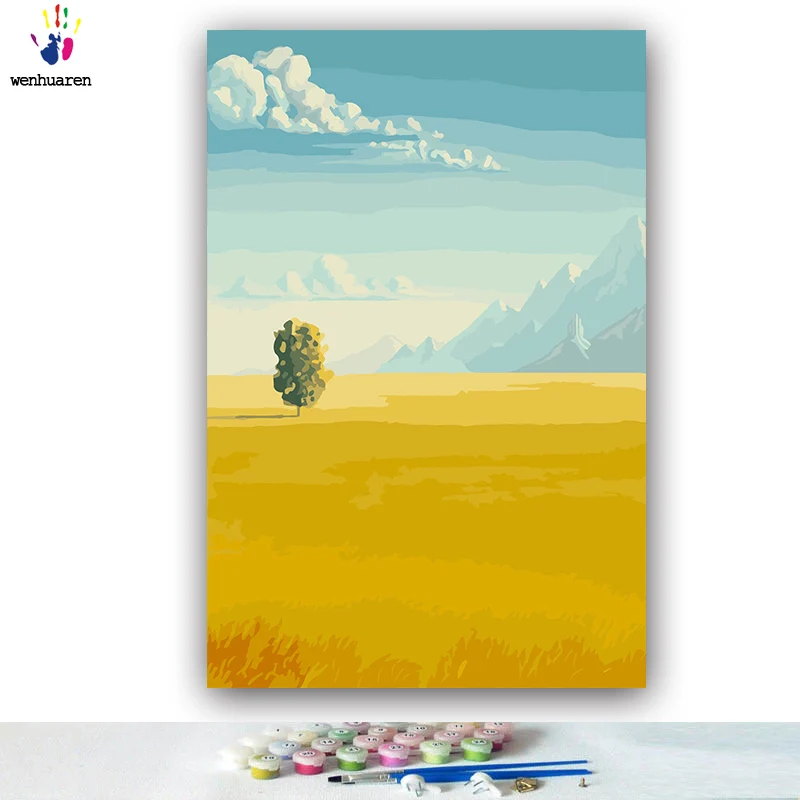 DIY картинки для раскраски по номерам с цветной живописной росписью Ван Гог