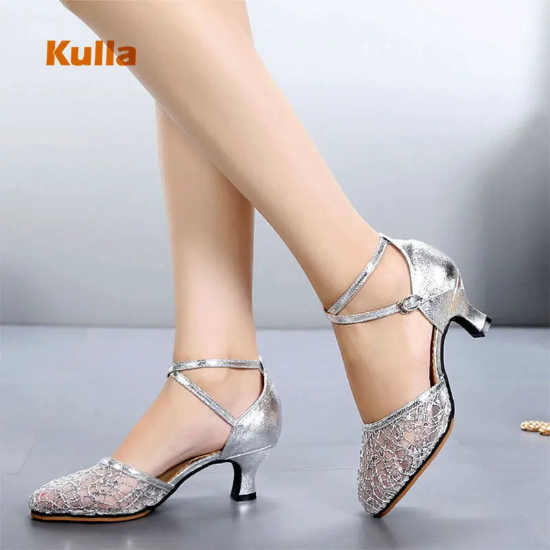 Salsa Dance Shoes Women Latin Tango Cut out Ladies Heels 3cm 5cm Girls Wedding Ballroom Dancing Shoe zapatos baile latino mujer