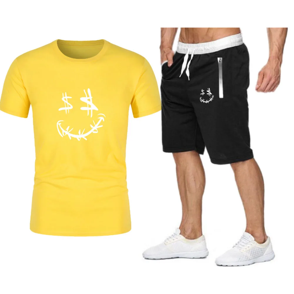 

2021 hot spot short men's sports suit casual sportswear basketball suit summer new sports jogging suit