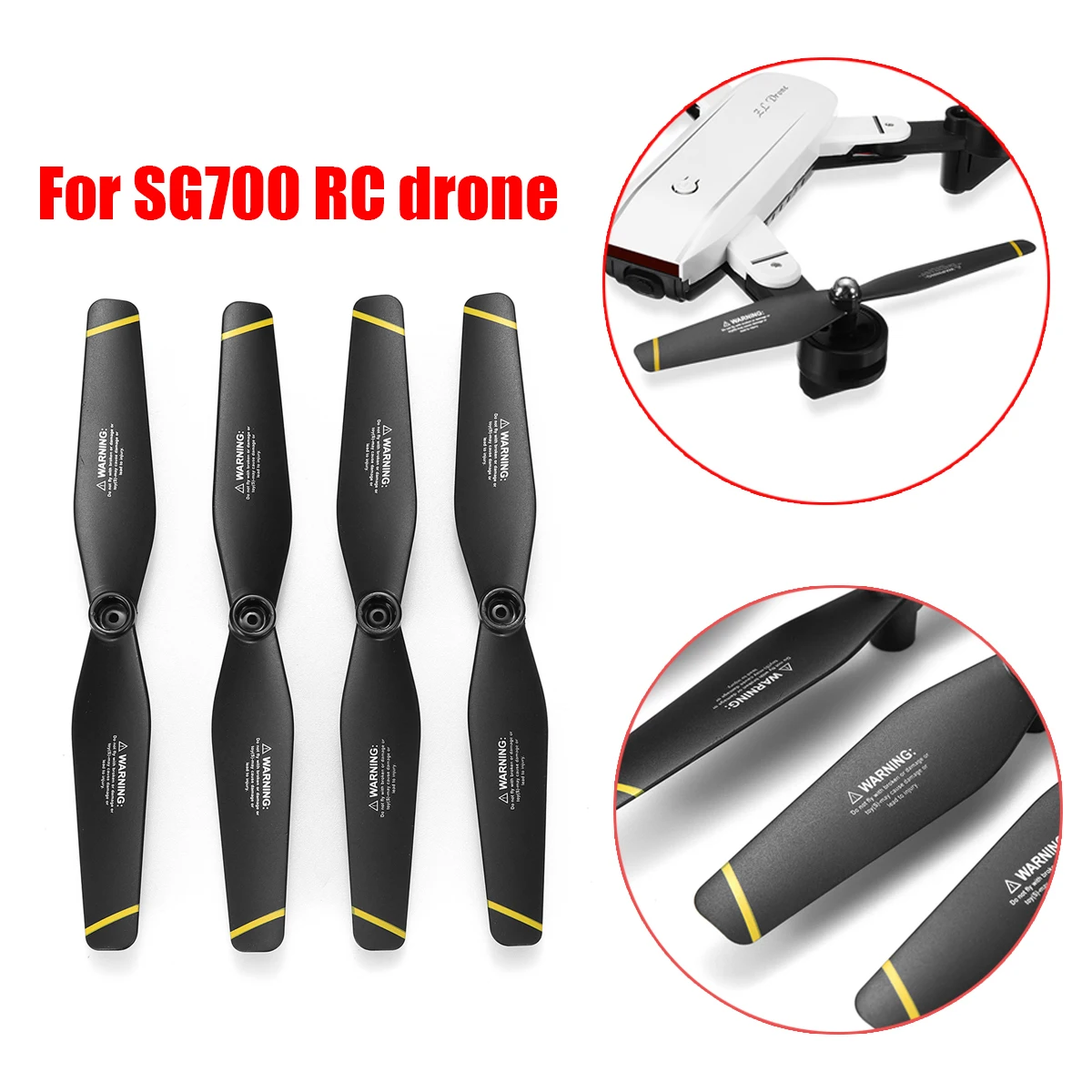 Для квадрокоптера Sg700 Rc 4 шт. оригинальные винты Cw &amp ccw запасные части черные