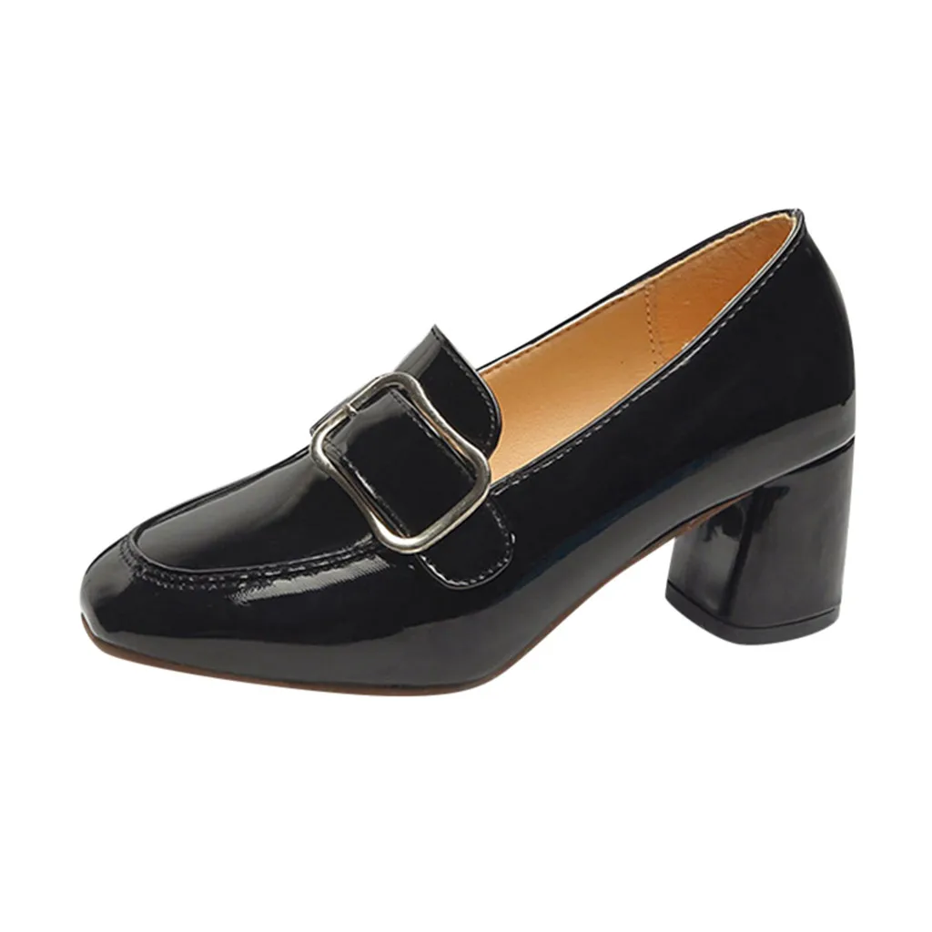 Женская обувь Сезон осень зима модная из искусственной кожи с квадратным носком