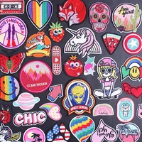 embroidered badges for costume cartoon unicorn stickers for clothes punk clothes patch iron on transfers for clothing applique