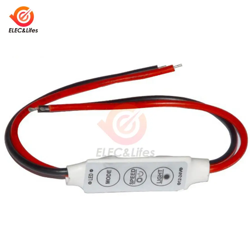 Одноцветный светодиодный регулятор яркости переключатель 12 В постоянного тока 3