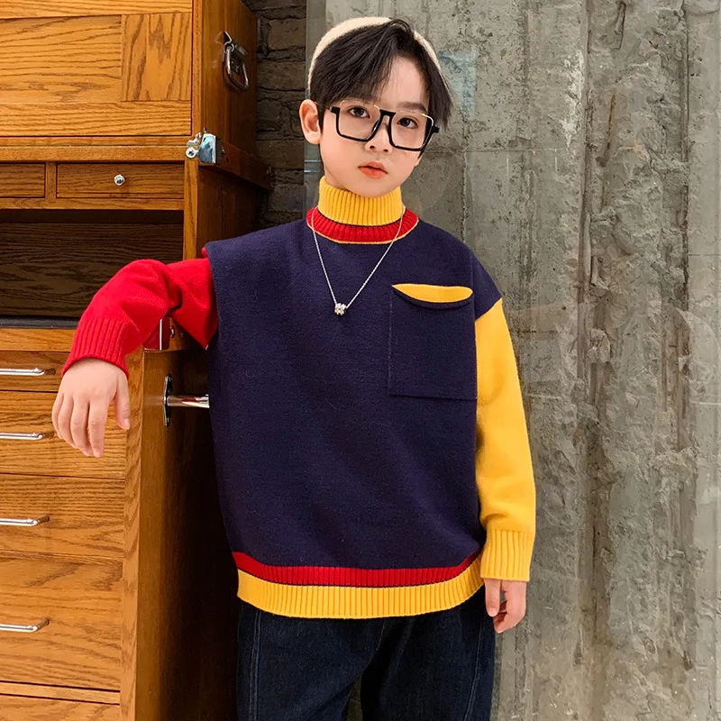 Su&eacute;ter de algod&oacute;n para ni&ntilde;os y adolescentes, ropa de oto&ntilde;o, 5, 6, 8, 10, 12, 14 y 15 a&ntilde;os, novedad, Invierno-3