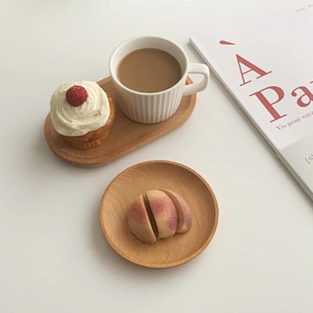 

Wood Serving Plate Irregular Oval Solid Wood Pan Plate Fruit Dishes Saucer Tea Storage Tray Dessert Dinner Plate Tableware Set