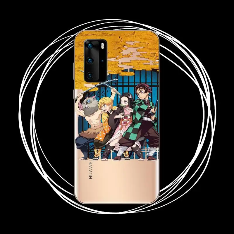 

Anime Demon Slayer Comics Phone Case Transparent for Huawei P honor 8 10i 20 30 40 smart 2019