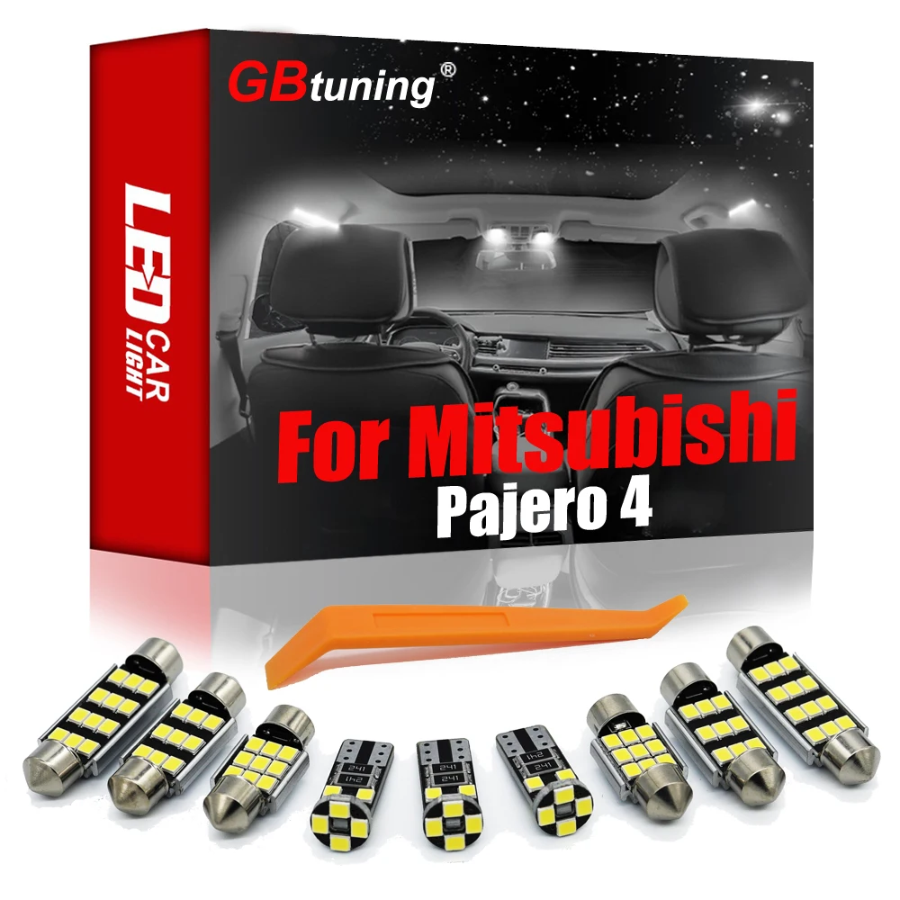 

GBtuning Canbus LED 7PCS For Mitsubishi Montero Shogun Pajero 4 V80 V93 V97 V98 2007-2020 Car Lamp Interior Reading Light Kit