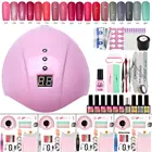 Набор для маникюра сделай сам, УФ-лампа для сушки ногтей, гель-лаки, смывка, базовые инструменты для маникюра, набор инструментов для электрической машинки для маникюра