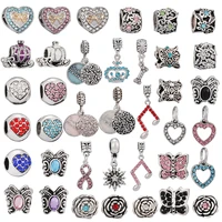2pcslot new arrived alloy butterfly map tree musicsy mbol charms beads fit fine bracelets for women pulsera diy jewelry c7