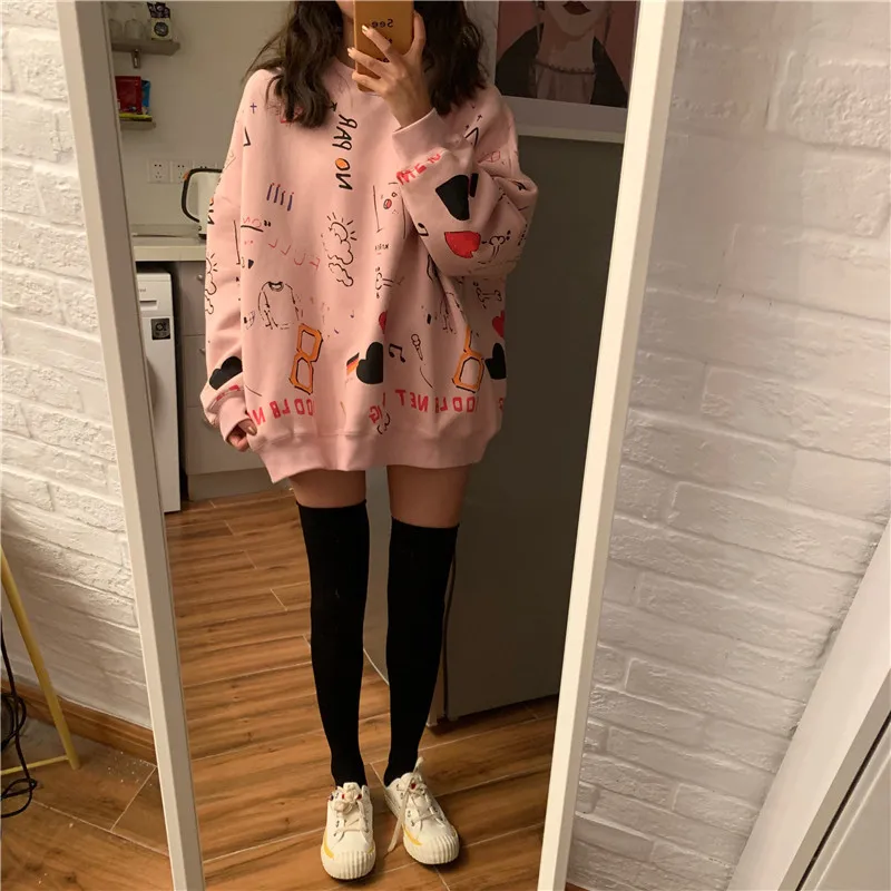 Весна 2020 женская одежда толстовки Подростковая уличная Harajuku Хип хоп Пастельная