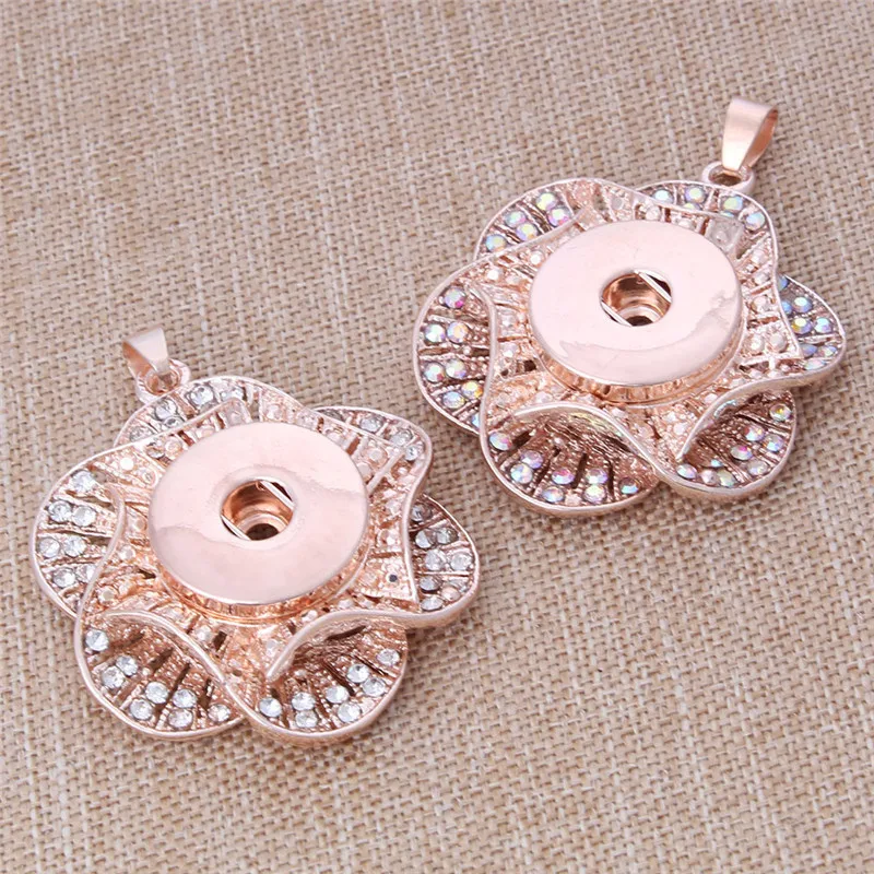 Новинка ювелирное изделие с кнопками розовое золото кристалл цветок кнопка