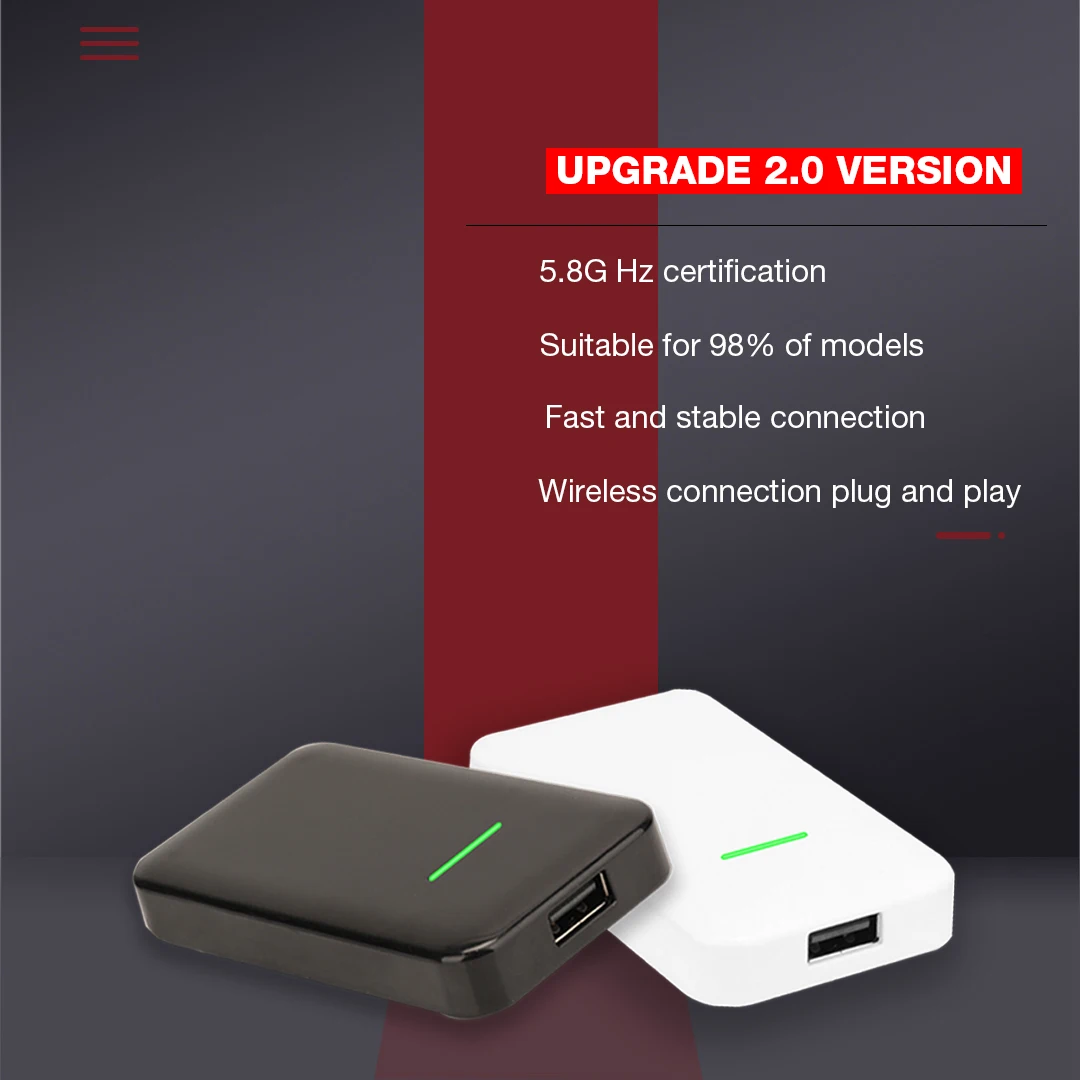 2 0 Беспроводной активатор коробки CarPlay USB преобразователь заводской проводной в