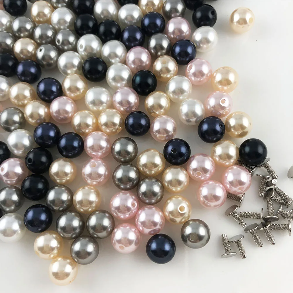 Набор украшений YORANYO круглые заклепки с имитацией жемчуга в стиле панк шипы для