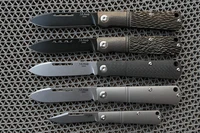 Lockless Folding Knife Outdoor Portable EDCS35Vn Carbon Fiber  Titanium Handle