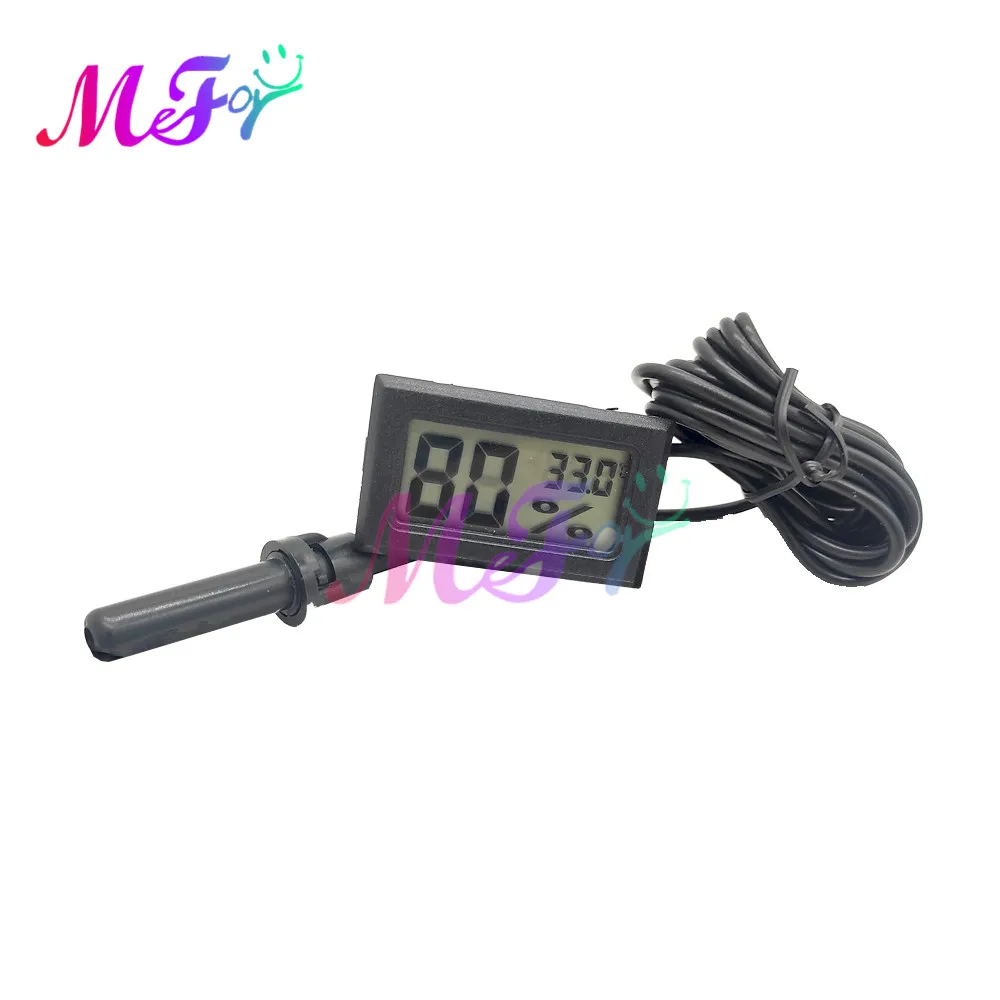 

1.5M Cable Mini Digital Humidity Meter Thermometer Hygrometer Sensor Gauge LCD Temperature Refrigerator Aquarium Monitoring
