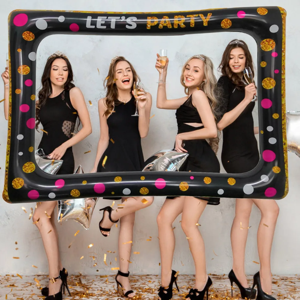 

Inflatable Frame Photo Booth Props Selfie Picture Frame Party Supplies for Birthday Bridal Shower Baby Shower Wedding Carnival