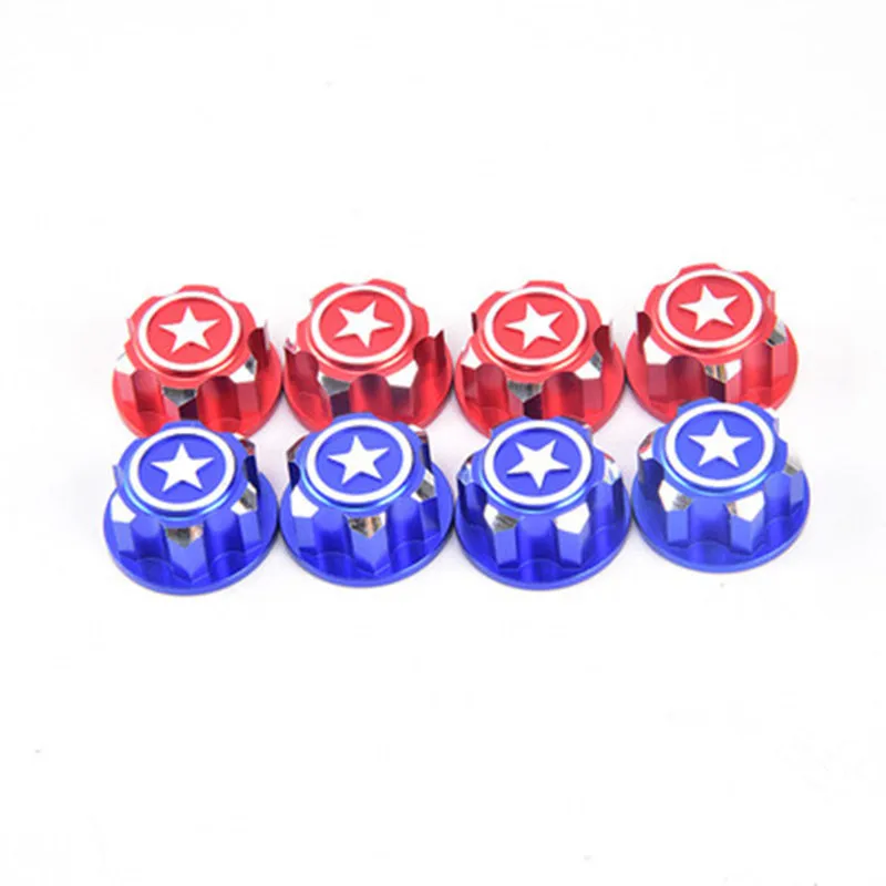 4 шт. алюминиевый колпак для ступицы колеса защита от пыли 17 мм переходник гаек RC