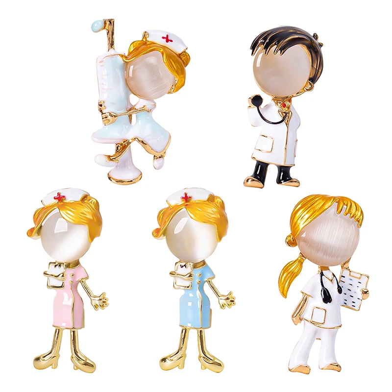 Броши с опалом и эмалью для мальчиков девочек медицинская брошь булавка