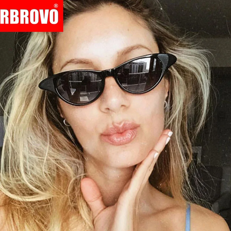 RBROVO 2021 пластиковые солнцезащитные очки кошачий глаз Женские винтажные