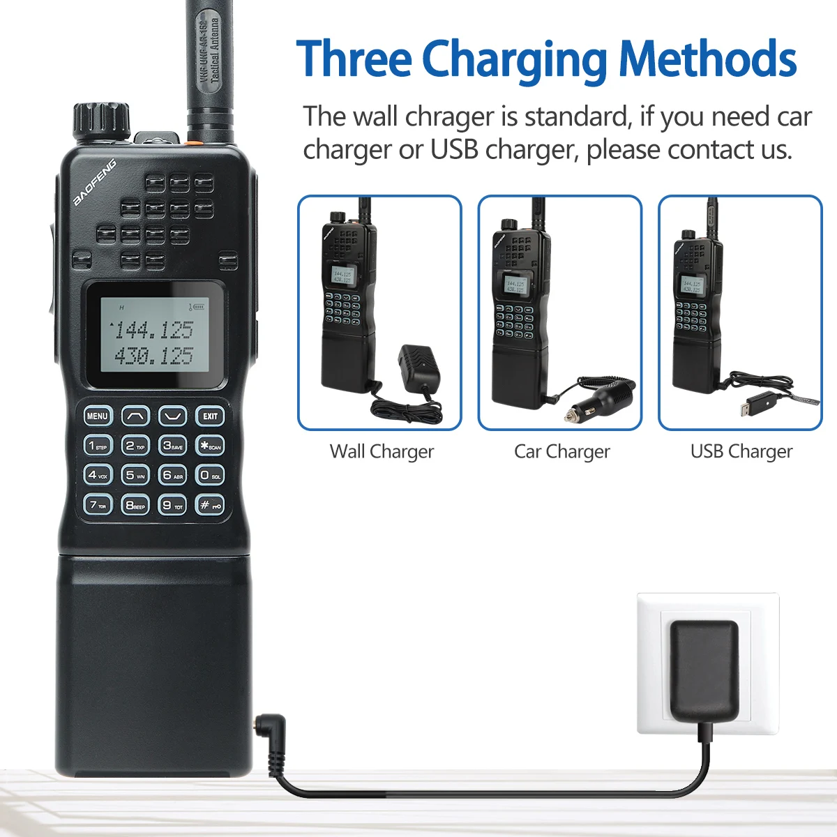 Портативная рация Baofeng высокомощная дальнего действия VHF/UHF Дальняя Тактическая