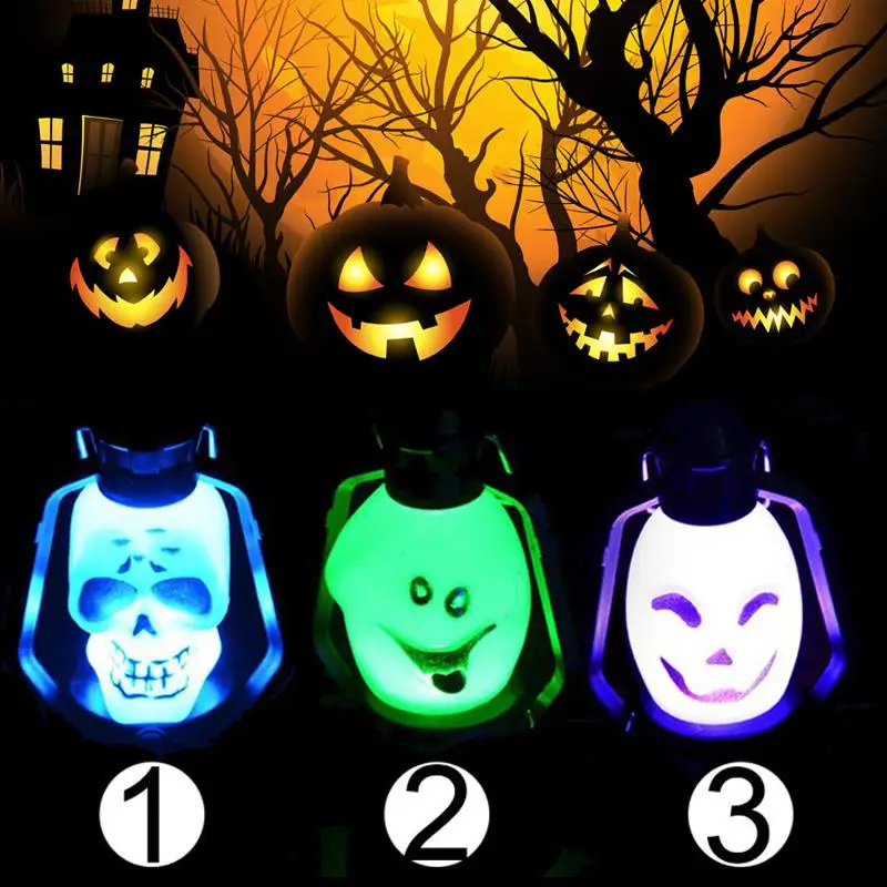 

Lights Pumpkin Halloween Decor Mini LED Light Luminous Party Skull Colorful Novelty Decoration Portable Lamp