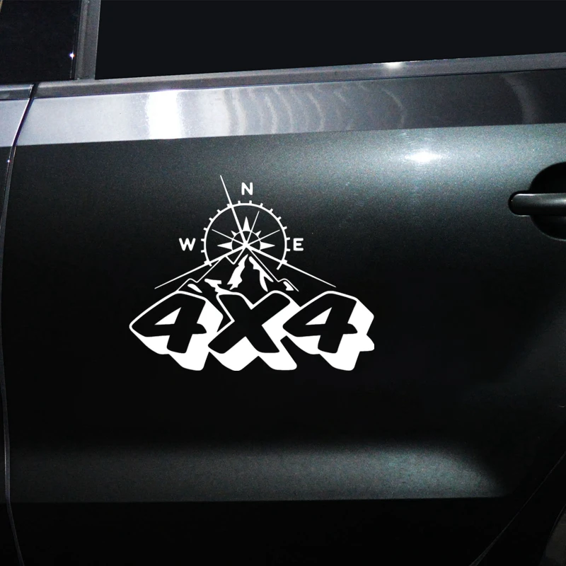 

4x4 Compass Interesting Car Sticker Shape PVC Decal Decoration Accessory ZWW-2860, 19cm * 15cm