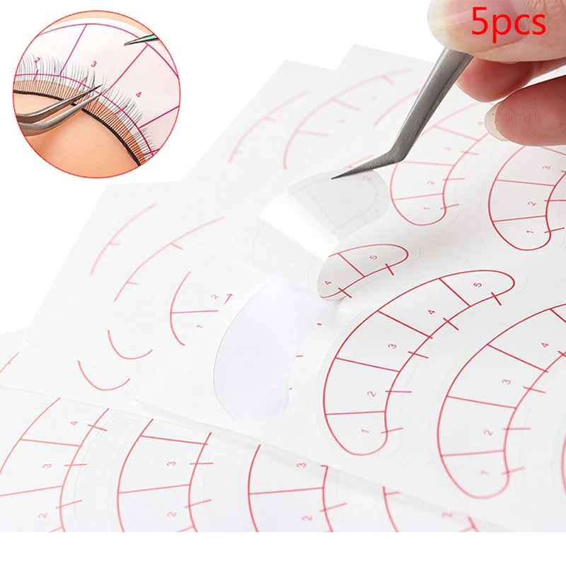 

35pair(5Sheets) Lash Eyelash Extension Sticker Practice 3D Paper Patches Eyelash Under Eye Pads Eye Tip Sticker Wrap Makeup Tool
