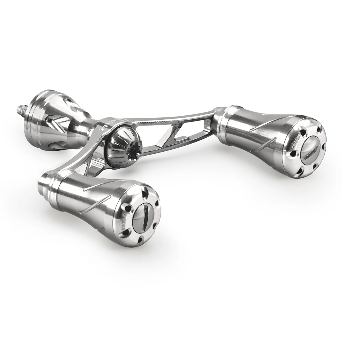 Серебристый И Mech подвеска Gomexus CNC код мм ручка Shimano спиннинговая катушка ручка установлены требования - Цвет: Серебристый