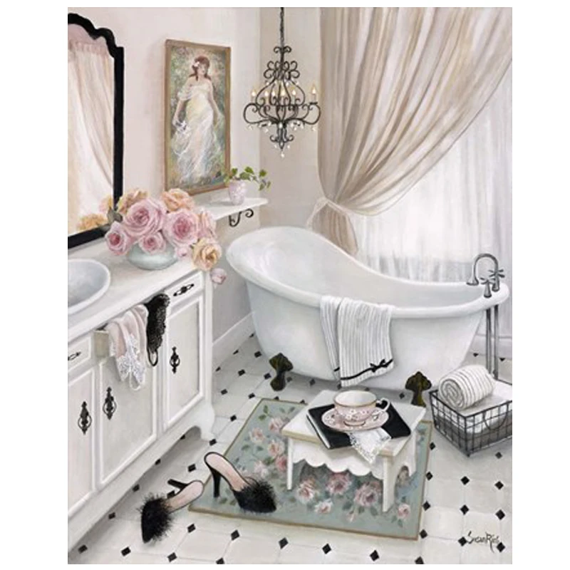 Алмазная картина сделай сам для ванны 3D вышивка распродажа полная выкладка