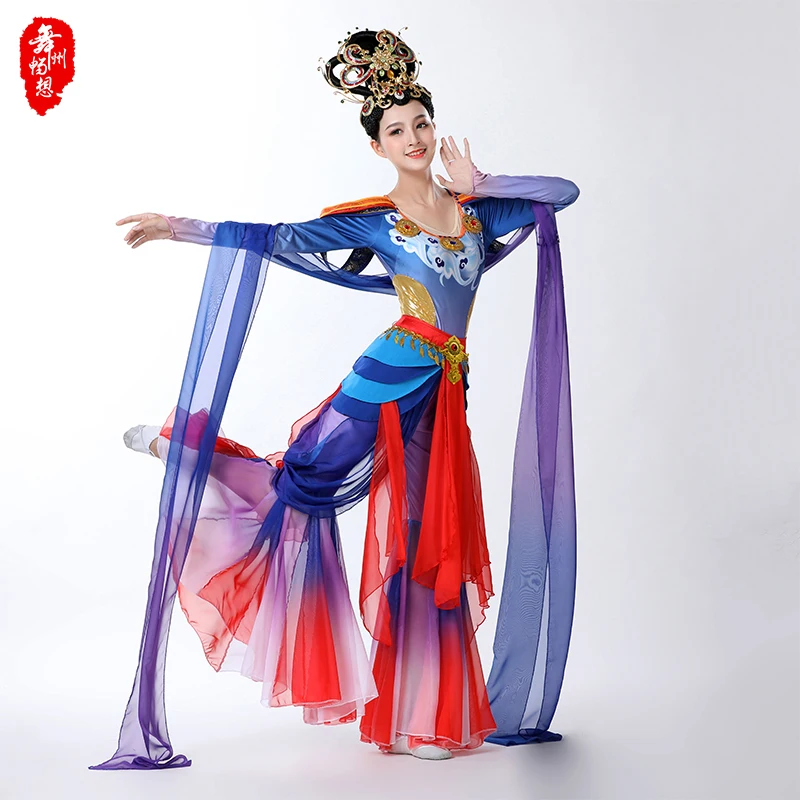 Китайские традиционные костюмы Hanfu классические танцевальные костюмы Шелковый путь lute сценические костюмы Chang's fly to the moon