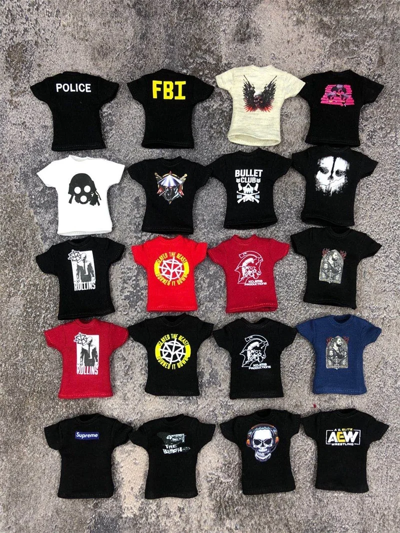 

Collection 1/12 Male Soldiers Clothes Trend Short Sleeves with Custom Printed Patterns Model for 6" Acton Figure Doll