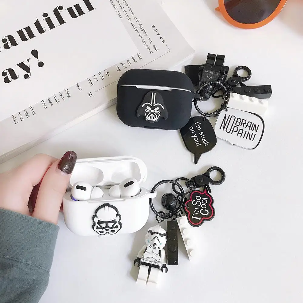 GOOYIYO для Airpods 1 2 3 силиконовый чехол и Декор Крюк брелок наушников зарядное