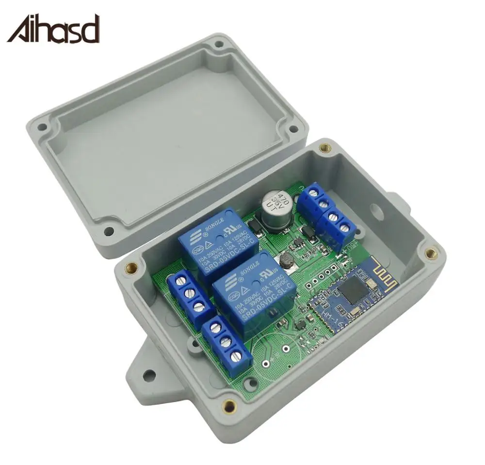 Aihasd 2 канальный релейный модуль Bluetooth 4,0 переключатель ble для Apple телефона Android IOT с коробкой
