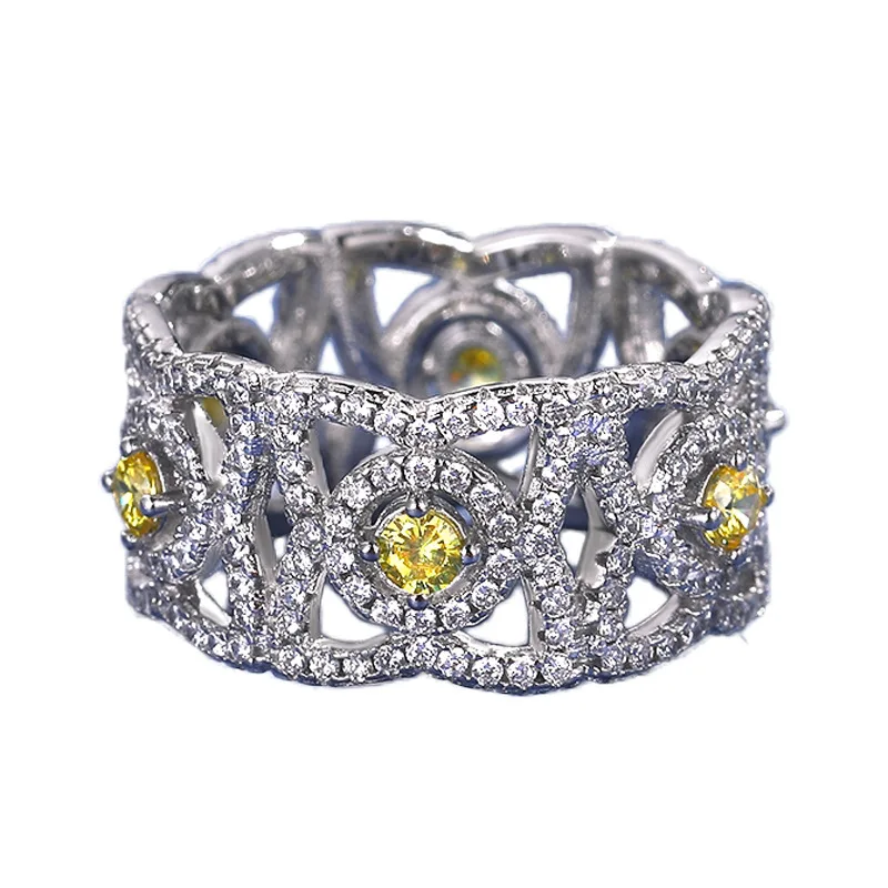 

925 Sterling Silver Color VS2 Diamond Ring for Women Anillos 2 Carat good Topaz Bizuteria Wedding Gemstone Jewelry Ring Girls